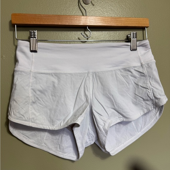 lululemon athletica Pants - Lululemon Light Grey Running Shorts, Size 2